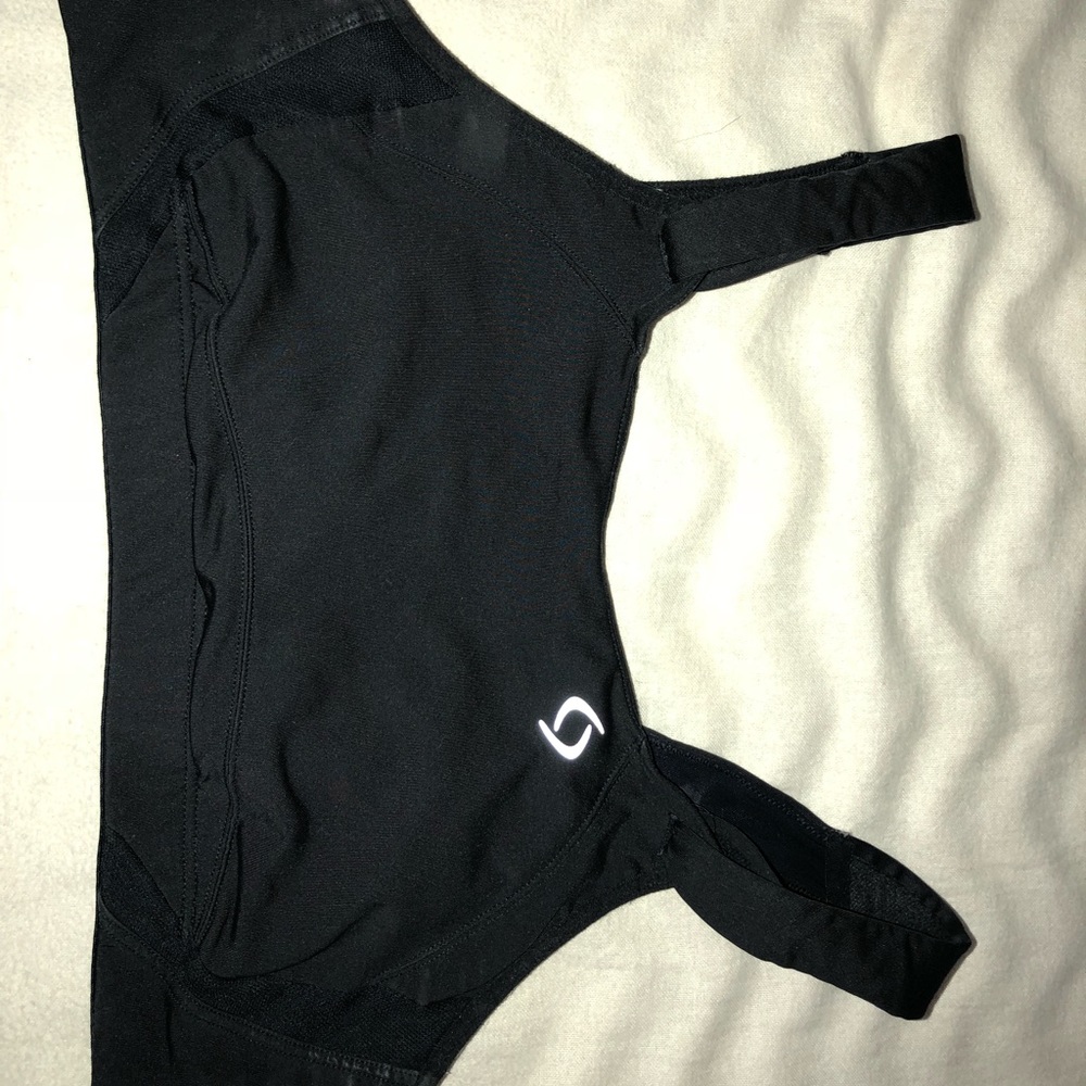 Black moving comfort sports bra